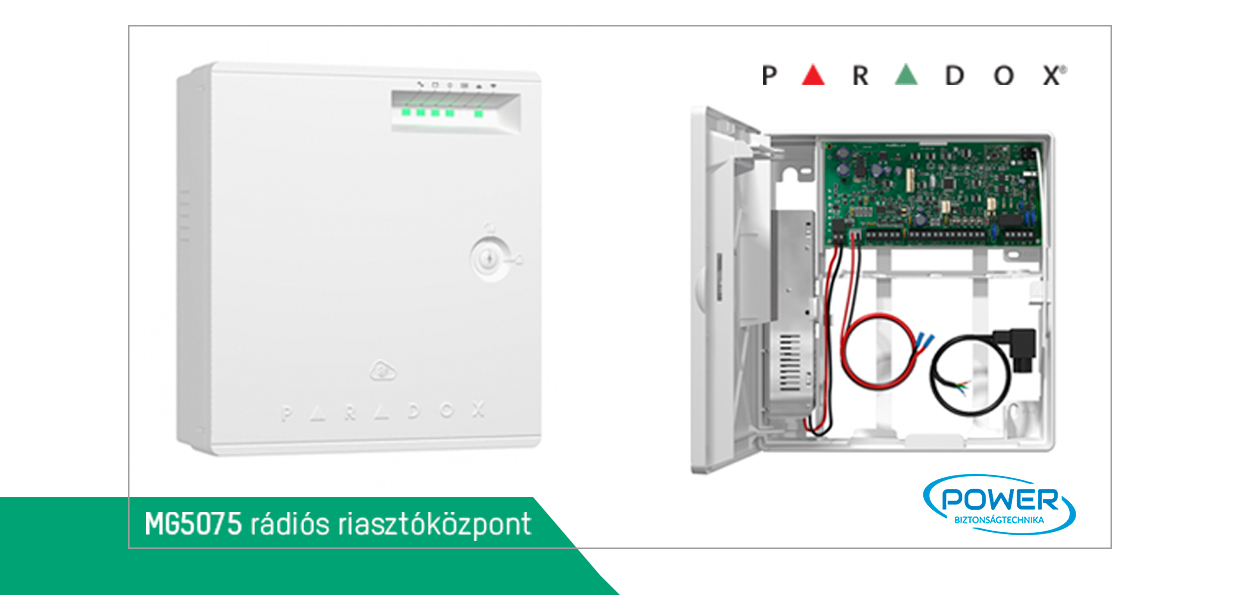 PARADOX MG5075 – új rádiós riasztóközpont