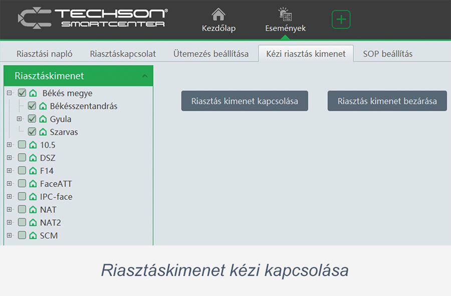 Riasztéskimenet